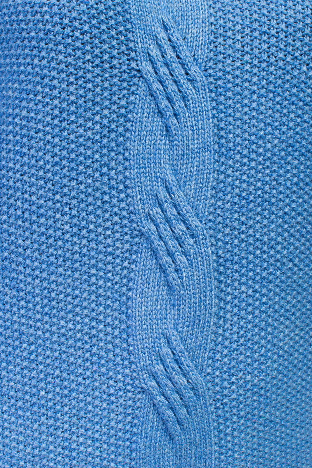 Pull à torsade femme mélange cachemire, coloris Azur, vue 4 | Dalle Piane Cashmere