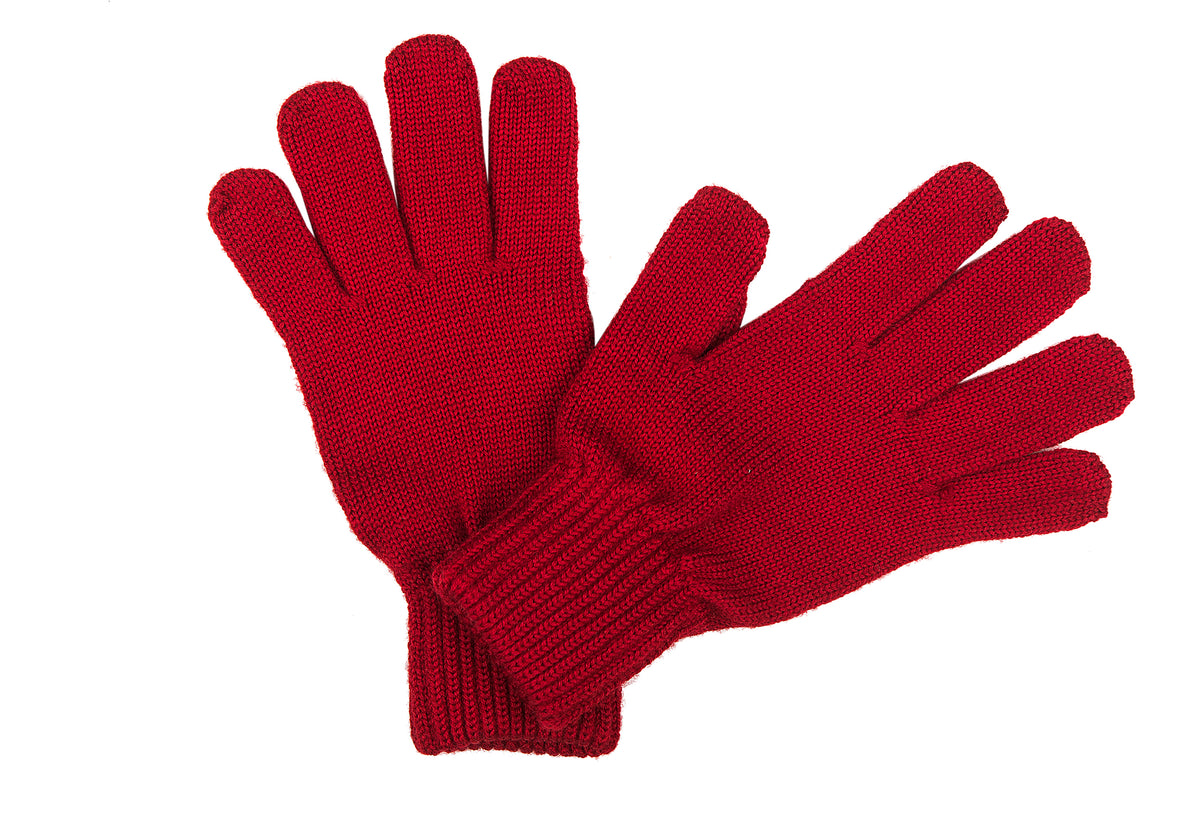 Gants femme mélange cachemire, coloris Rouge, vue 2 | Dalle Piane Cashmere
