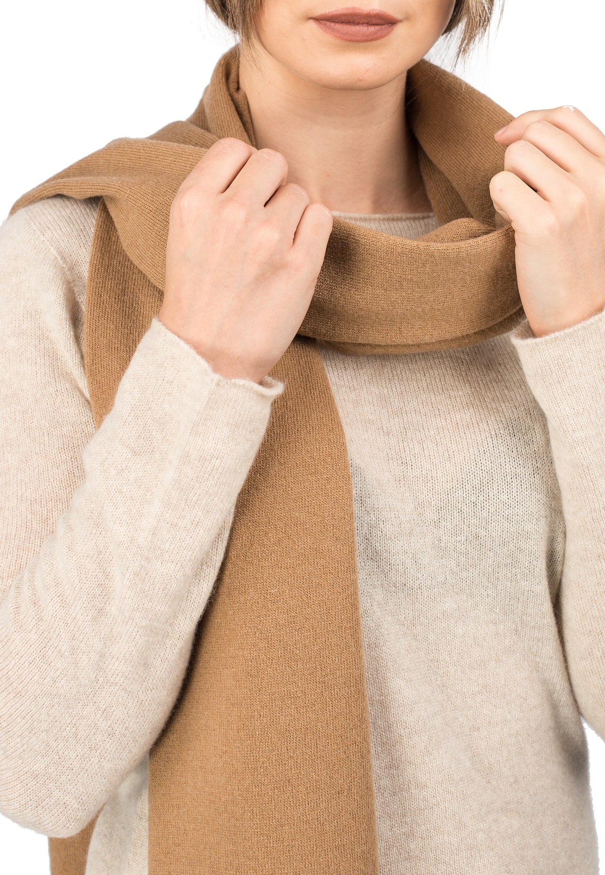 Écharpe mixte mélange cachemire, coloris Violet, vue 5 | Dalle Piane Cashmere