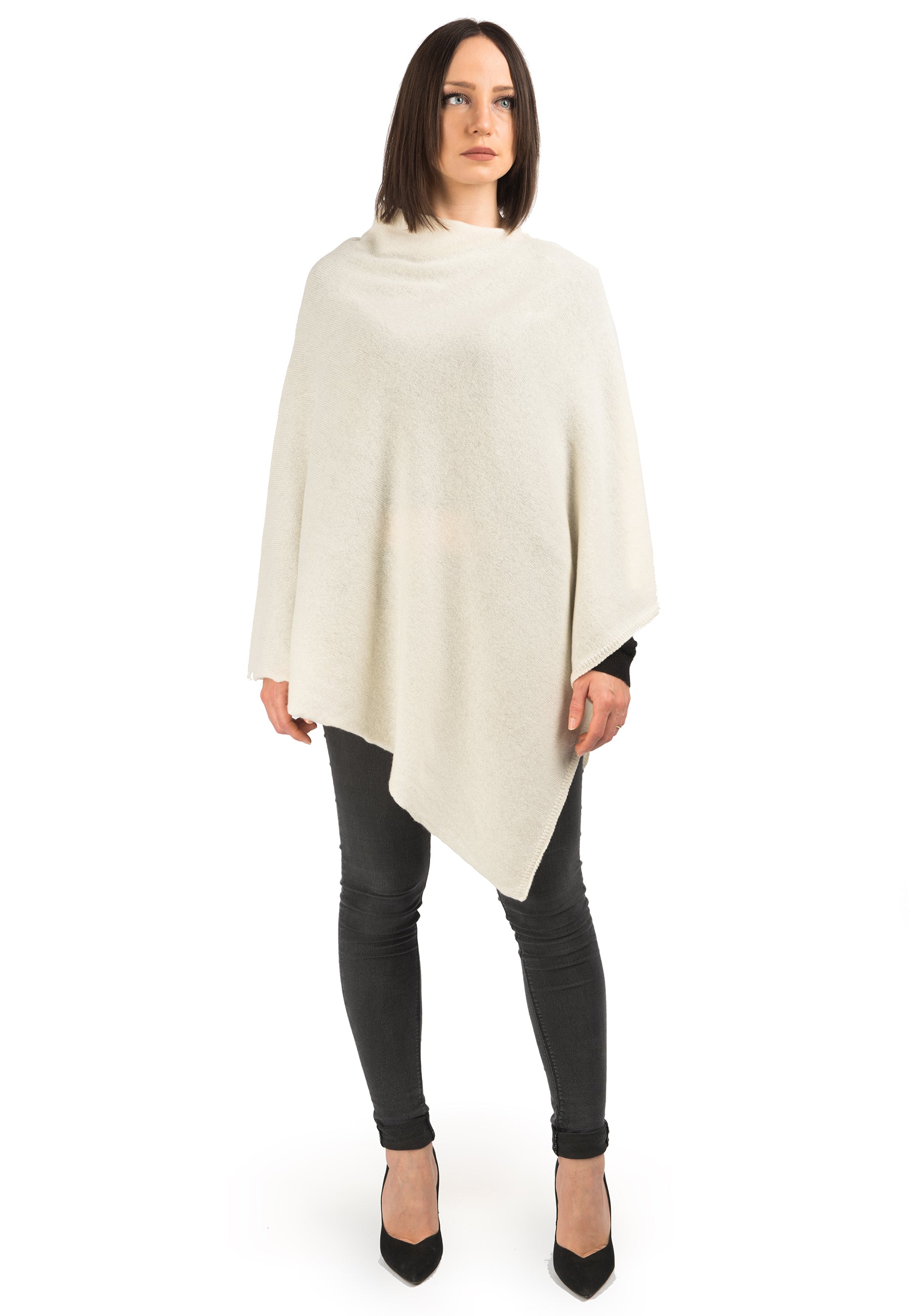 Poncho 100% Cashmere Made In Italy - Morbido E Leggero - Unisex Per Donna - Ideale Regalo - Foto 6