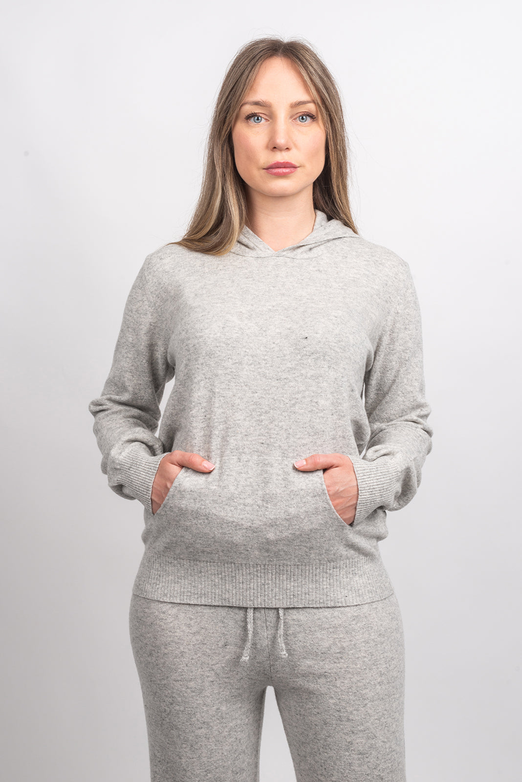 Sweat à capuche femme mélange cachemire, coloris Gris, vue 2 | Dalle Piane Cashmere