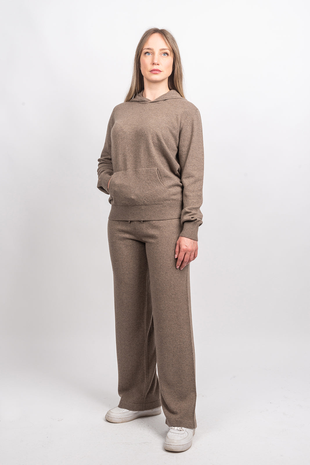 Pantalon femme mélange cachemire, coloris Vison, vue 3 | Dalle Piane Cashmere