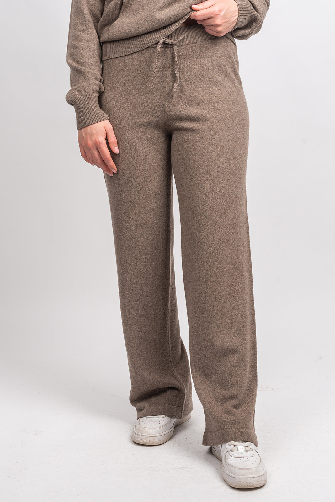Pantalon femme mélange cachemire, coloris Vison | Dalle Piane Cashmere