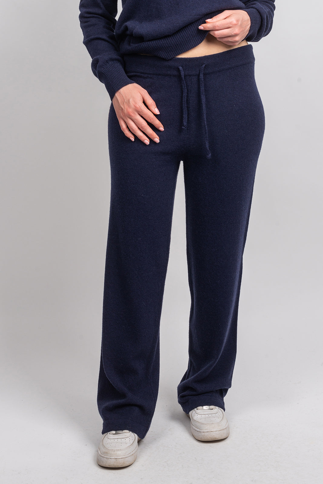 Pantalon femme mélange cachemire, coloris Bleu | Dalle Piane Cashmere