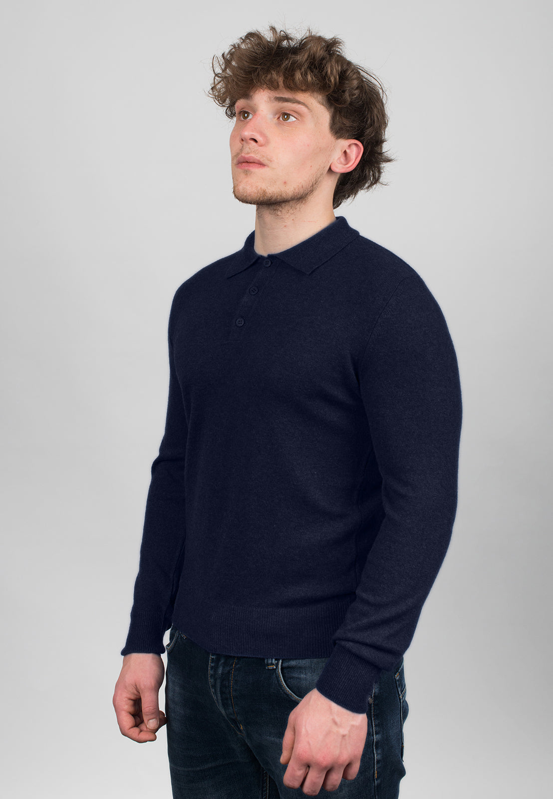 Polo misto cashmere, colore Beige, vista 5 | Dalle Piane Cashmere