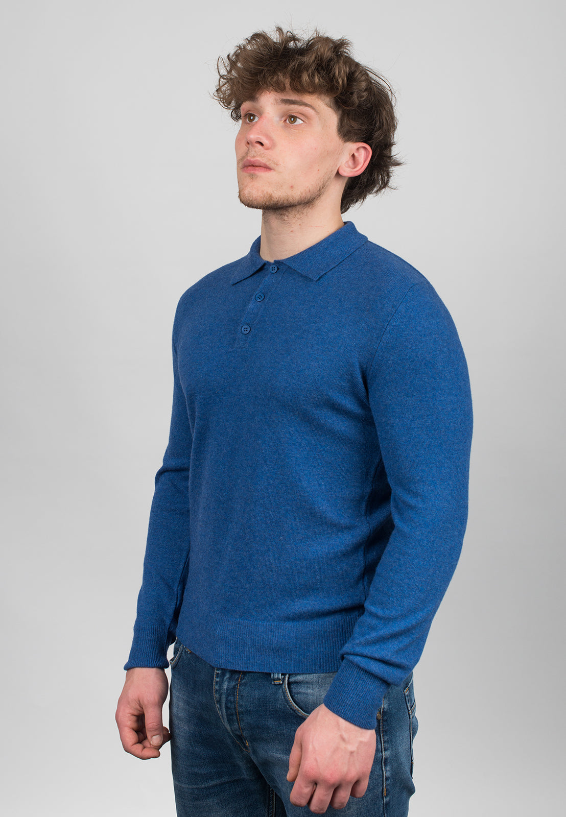 Polo misto cashmere, colore Beige, vista 6 | Dalle Piane Cashmere