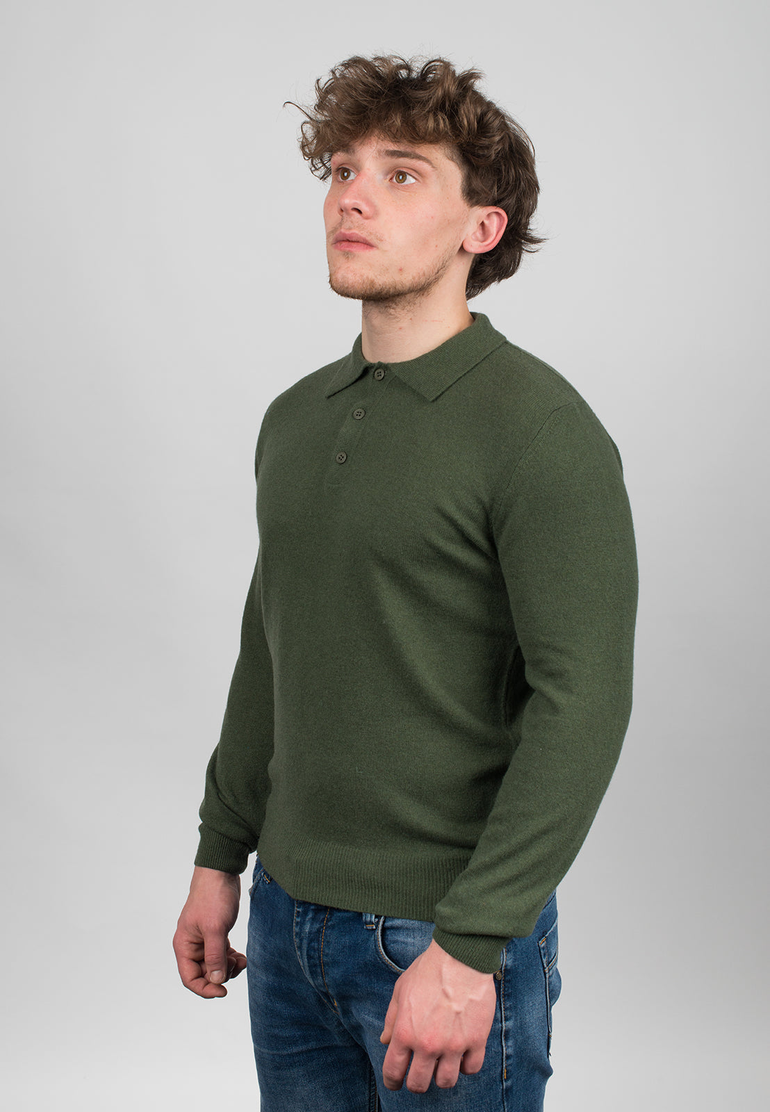 Polo misto cashmere, colore Beige, vista 11 | Dalle Piane Cashmere
