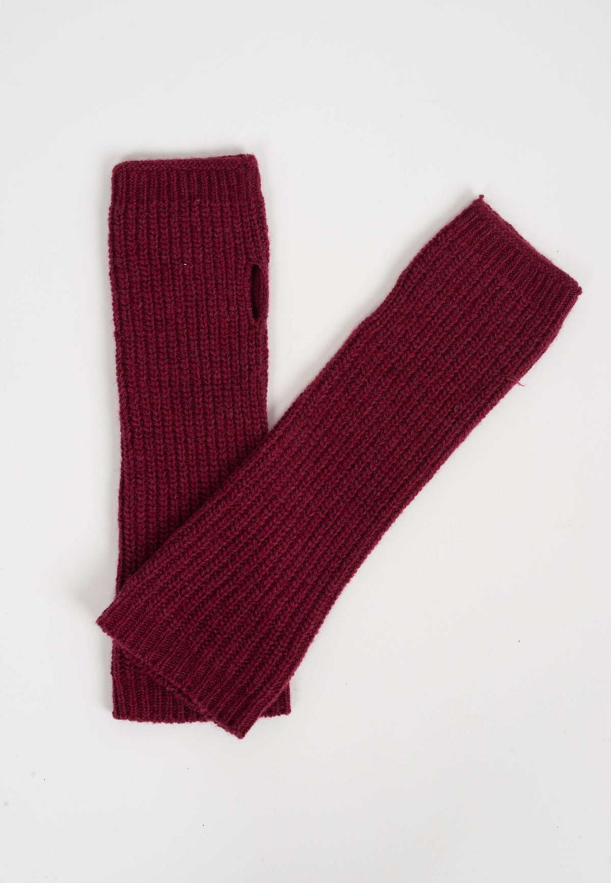 Manchettes, coloris Bordeaux, vue 2 | Dalle Piane Cashmere
