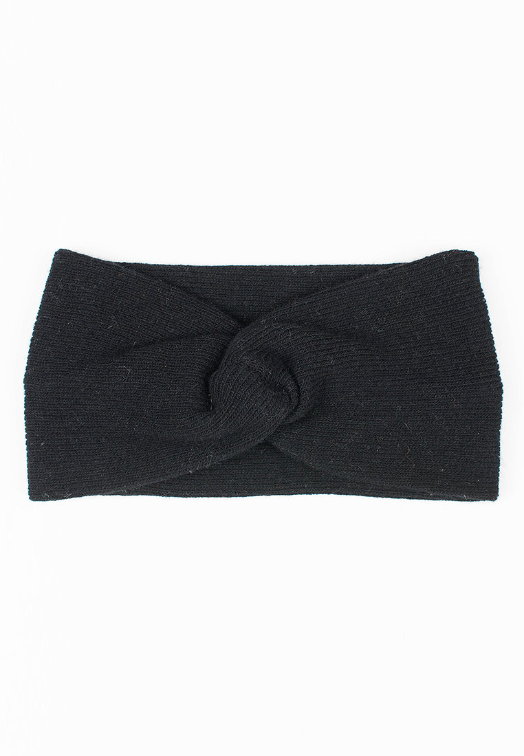 Bandeau femme mélange cachemire, coloris Noir, vue 3 | Dalle Piane Cashmere