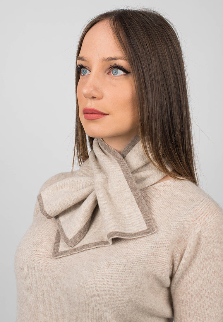 Tour de cou femme 100 % cachemire, coloris Vison, vue 4 | Dalle Piane Cashmere