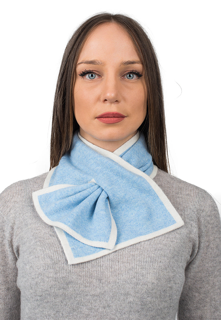 Tour de cou femme 100 % cachemire, coloris Ciel | Dalle Piane Cashmere