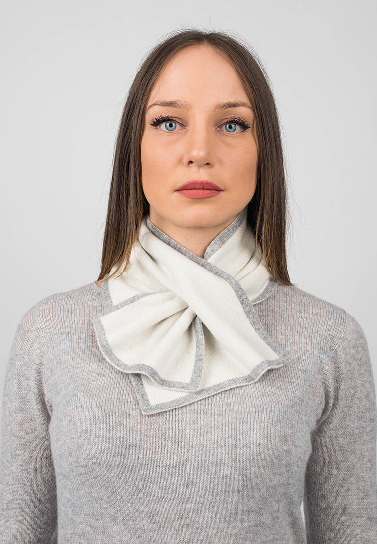 Tour de cou femme 100 % cachemire, coloris Gris, vue 3 | Dalle Piane Cashmere