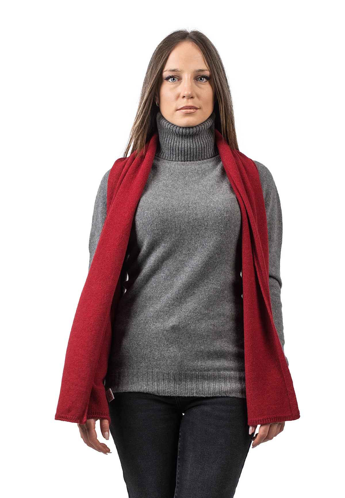Écharpe femme en cachemire régénéré, coloris Rouge | Dalle Piane Cashmere