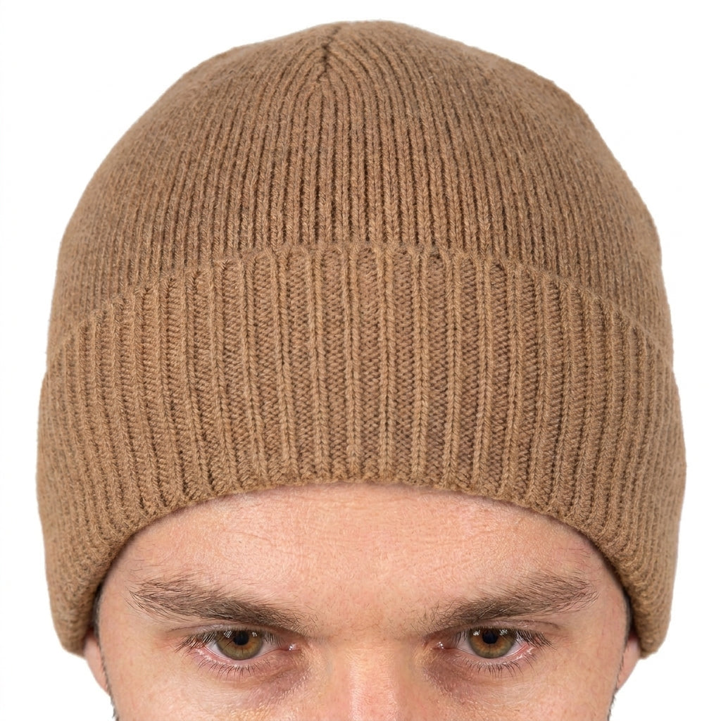 Bonnet jersey homme en 100 % cachemire