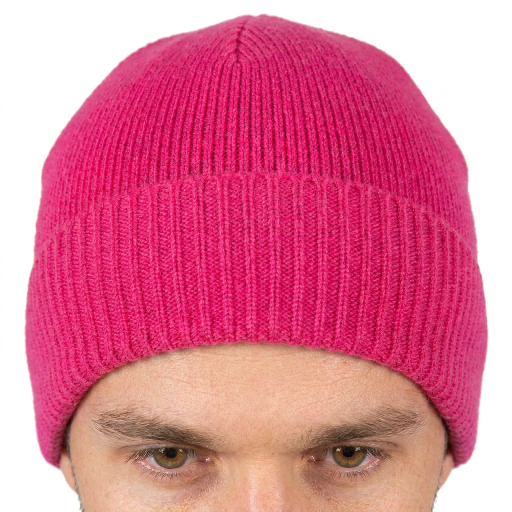 Bonnet jersey homme en 100 % cachemire