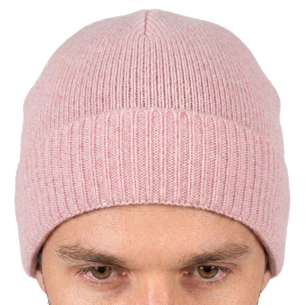 Bonnet jersey homme en 100 % cachemire