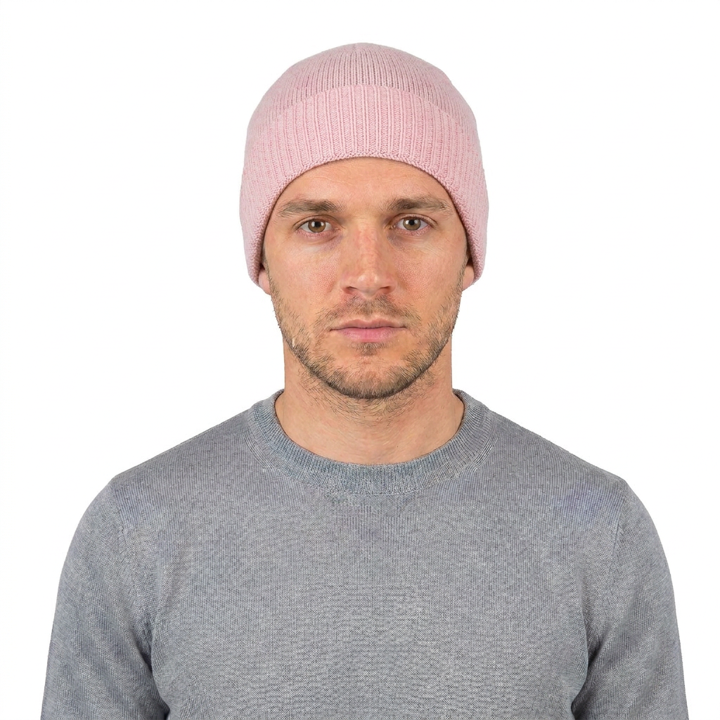 Bonnet jersey homme en 100 % cachemire