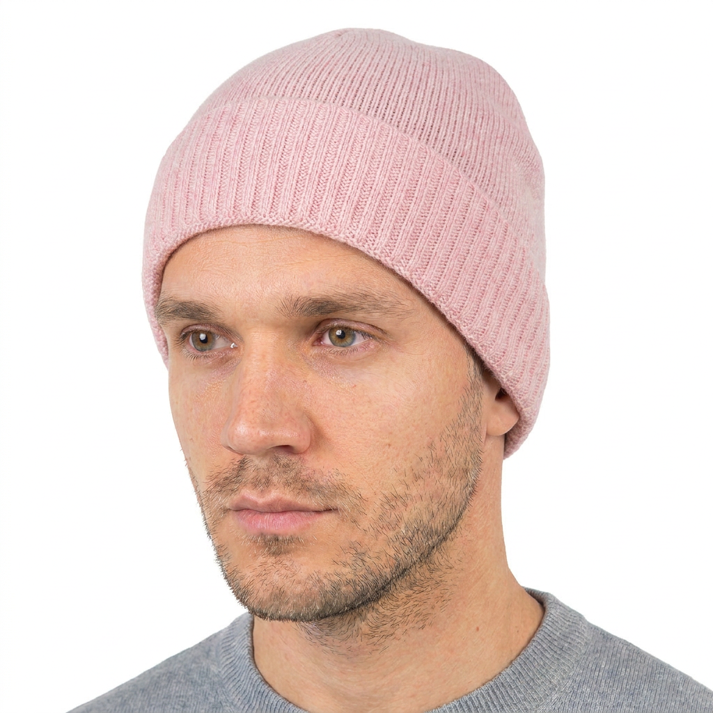 Bonnet jersey homme en 100 % cachemire