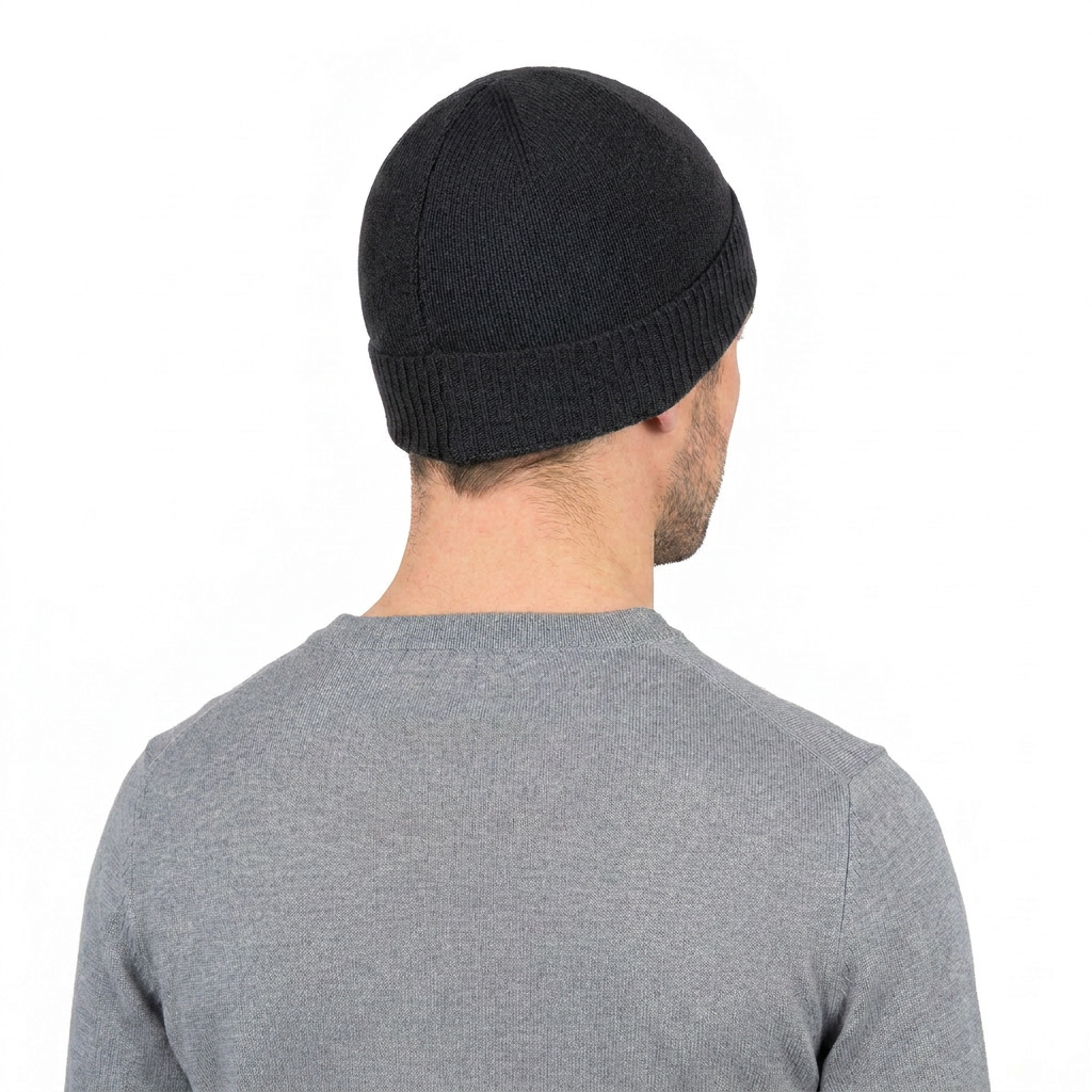 Bonnet jersey homme en 100 % cachemire