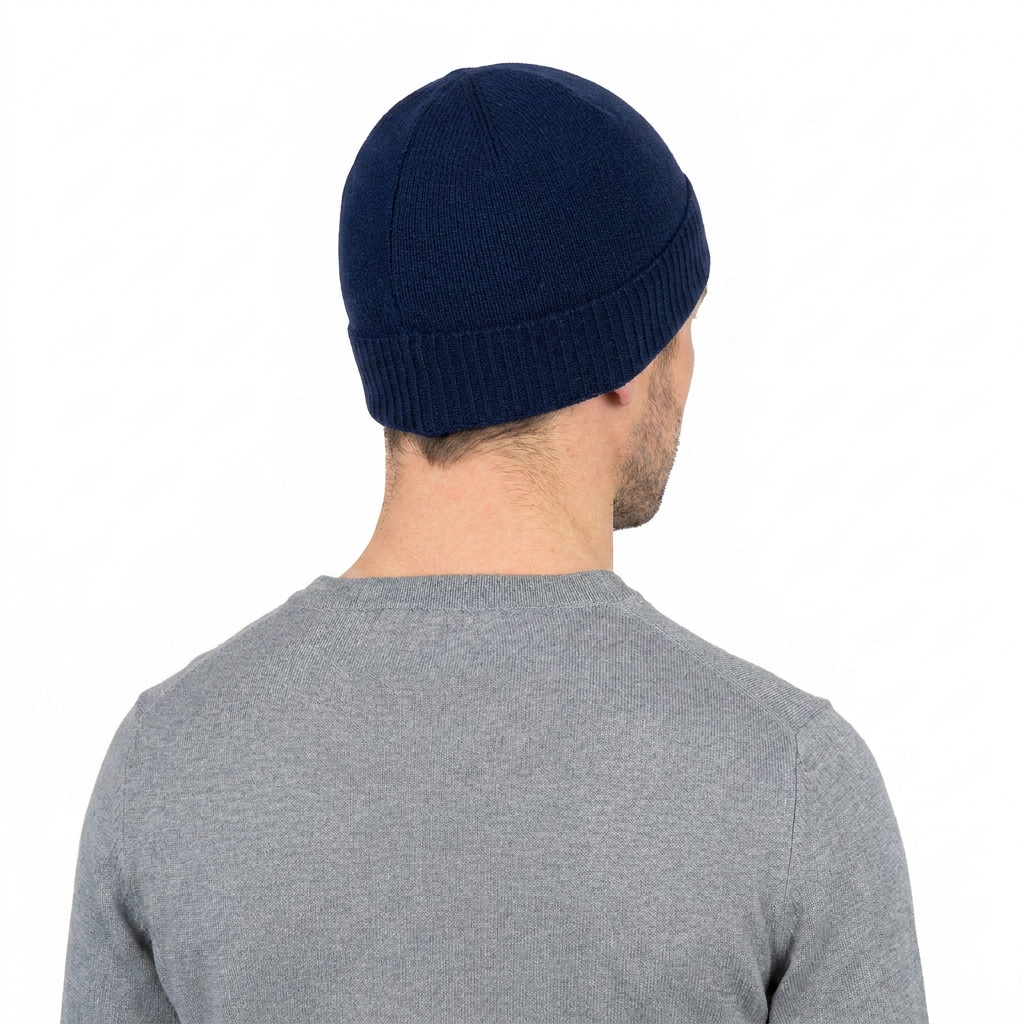 Bonnet jersey homme en 100 % cachemire
