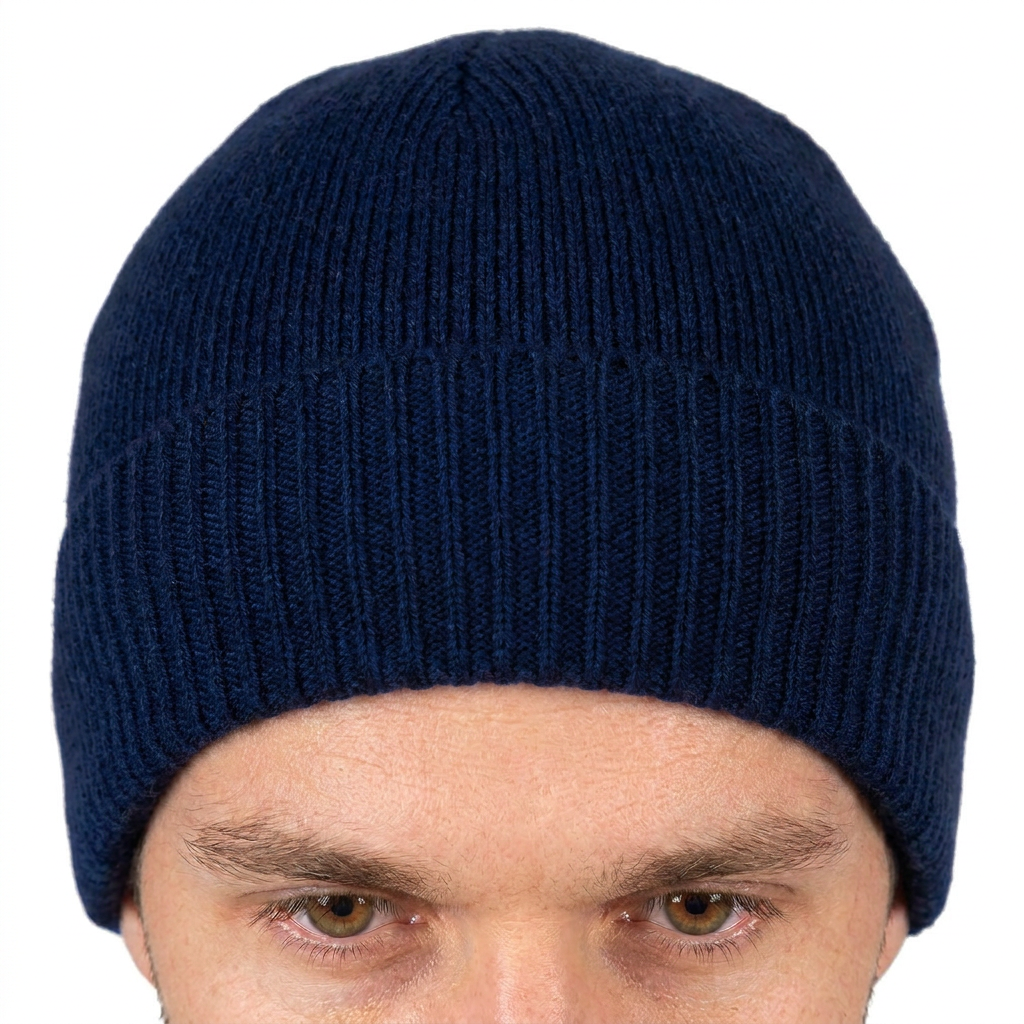 Bonnet jersey homme en 100 % cachemire