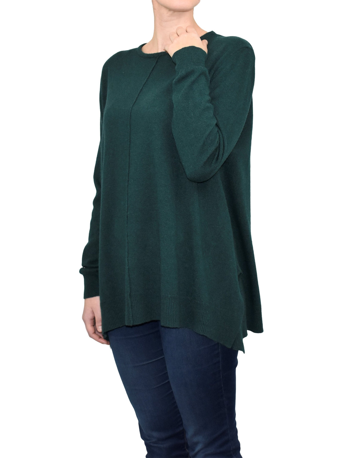 Maxi-pull évasé femme mélange cachemire, coloris Beige, vue 5 | Dalle Piane Cashmere