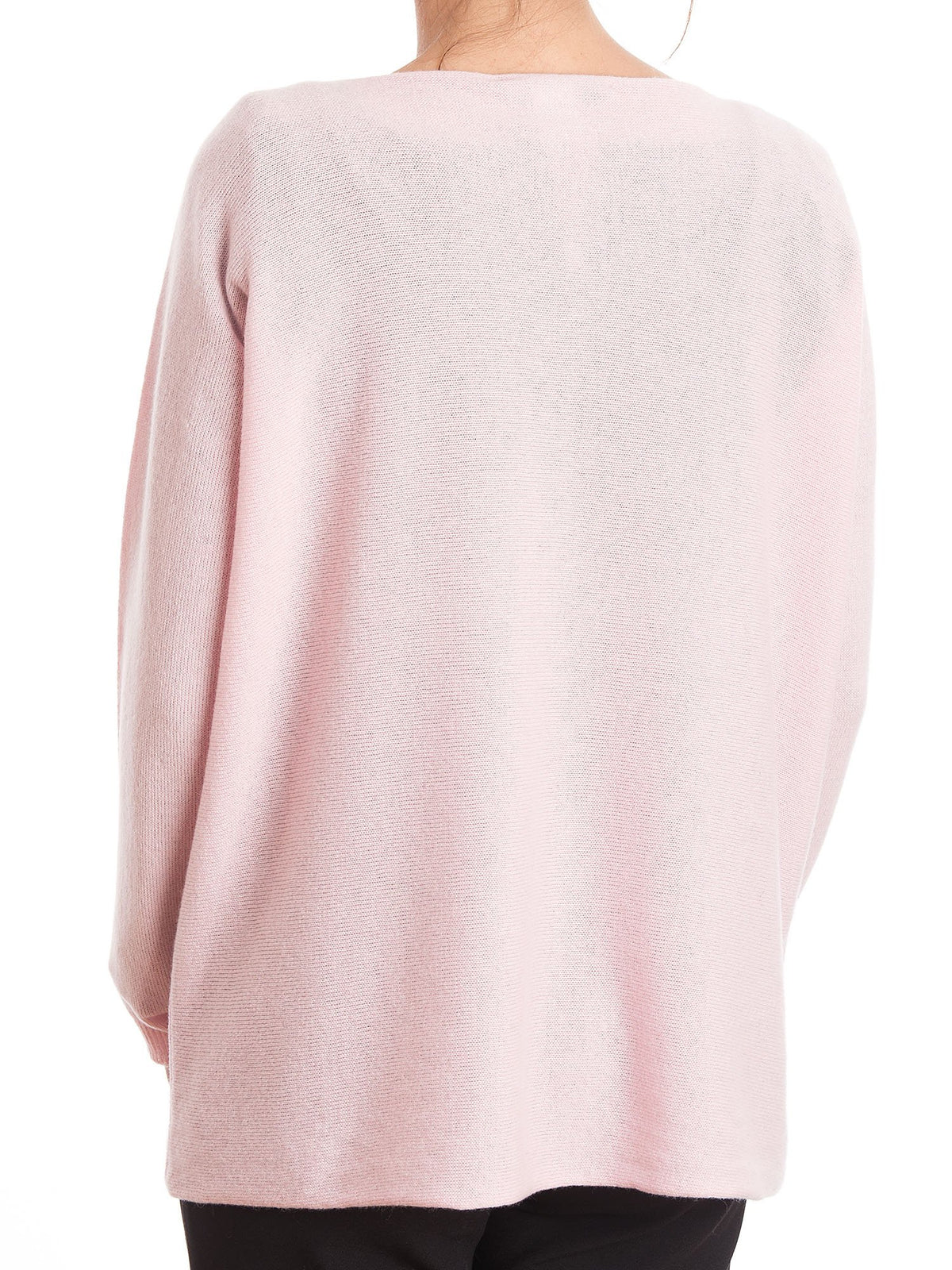 Maxi-pull femme 100 % cachemire, coloris Rose, vue 3 | Dalle Piane Cashmere