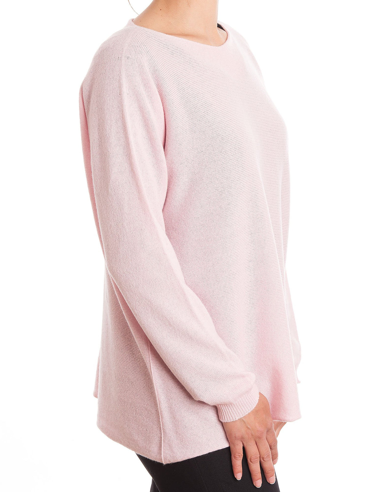 Maxi-pull femme 100 % cachemire, coloris Rose, vue 4 | Dalle Piane Cashmere