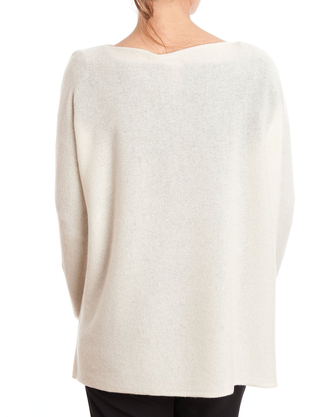Maxi-pull femme 100 % cachemire, coloris Crème, vue 4 | Dalle Piane Cashmere