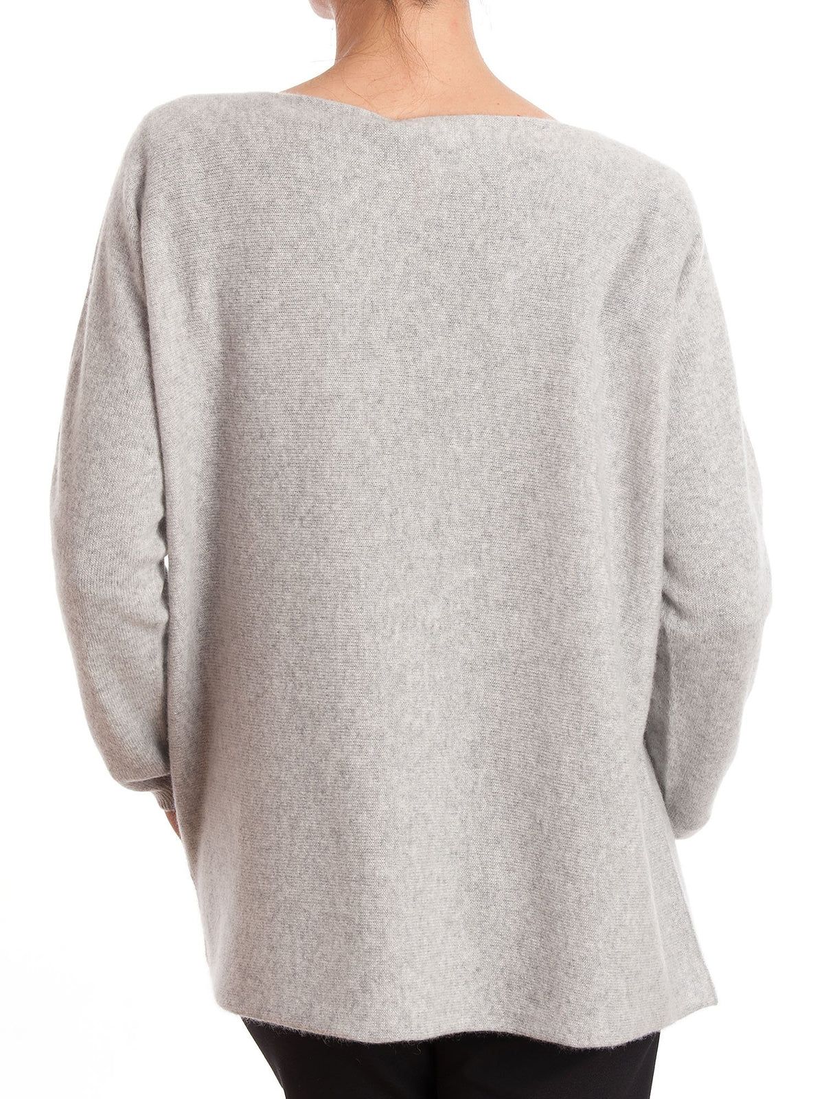 Maxi-pull femme 100 % cachemire, coloris Gris, vue 3 | Dalle Piane Cashmere