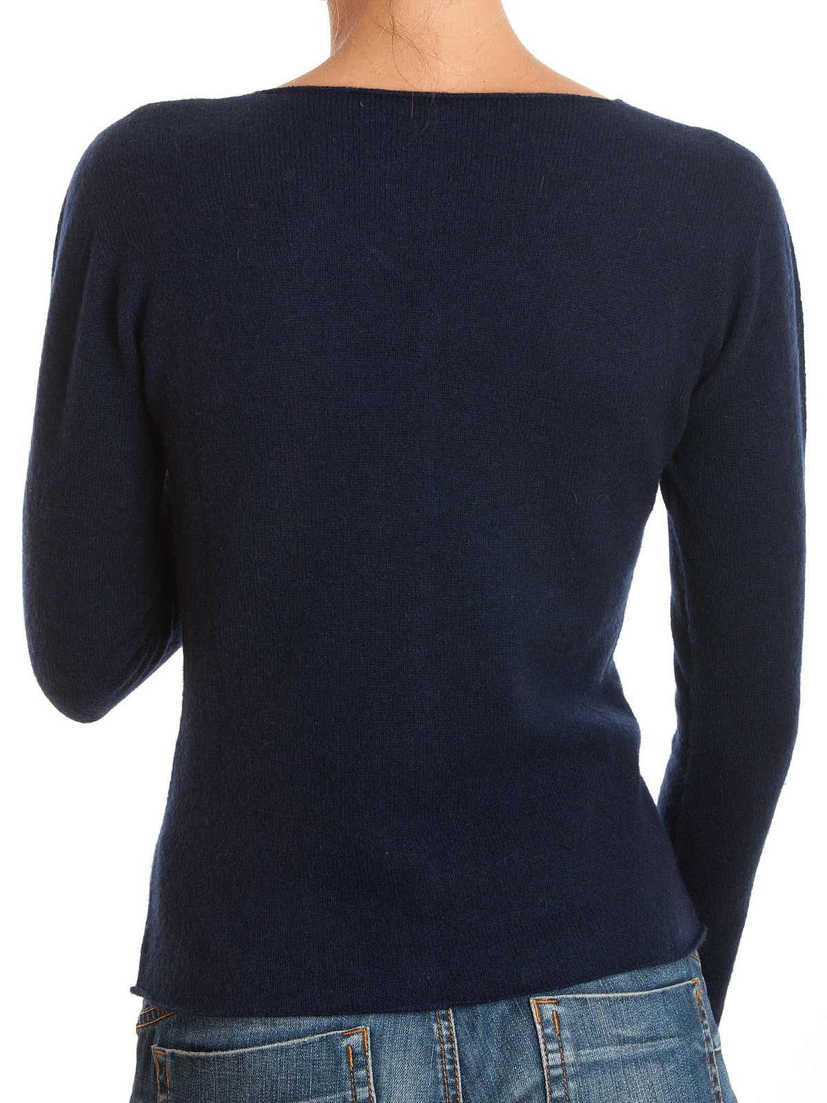 Cardigan con bottoni 100% Cashmere, colore Blu, vista 4 | Dalle Piane Cashmere