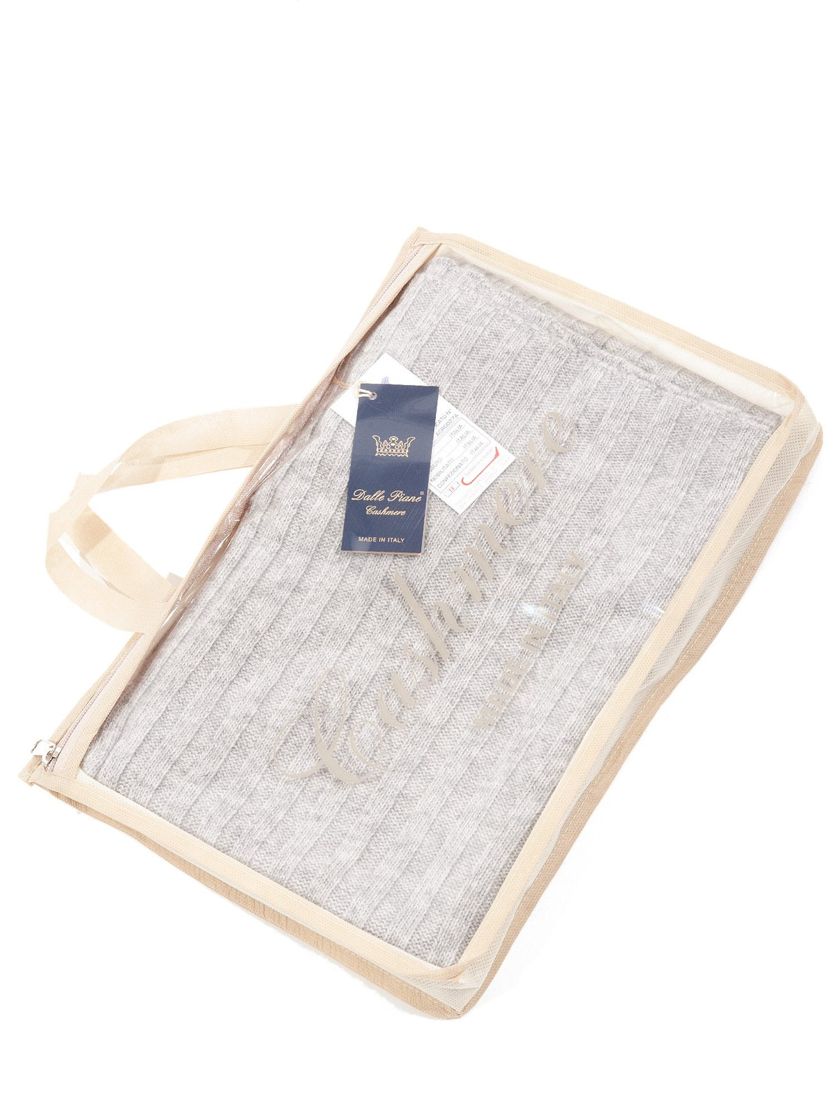 Ensemble écharpe et bonnet femme mélange cachemire, coloris Gris, vue 5 | Dalle Piane Cashmere