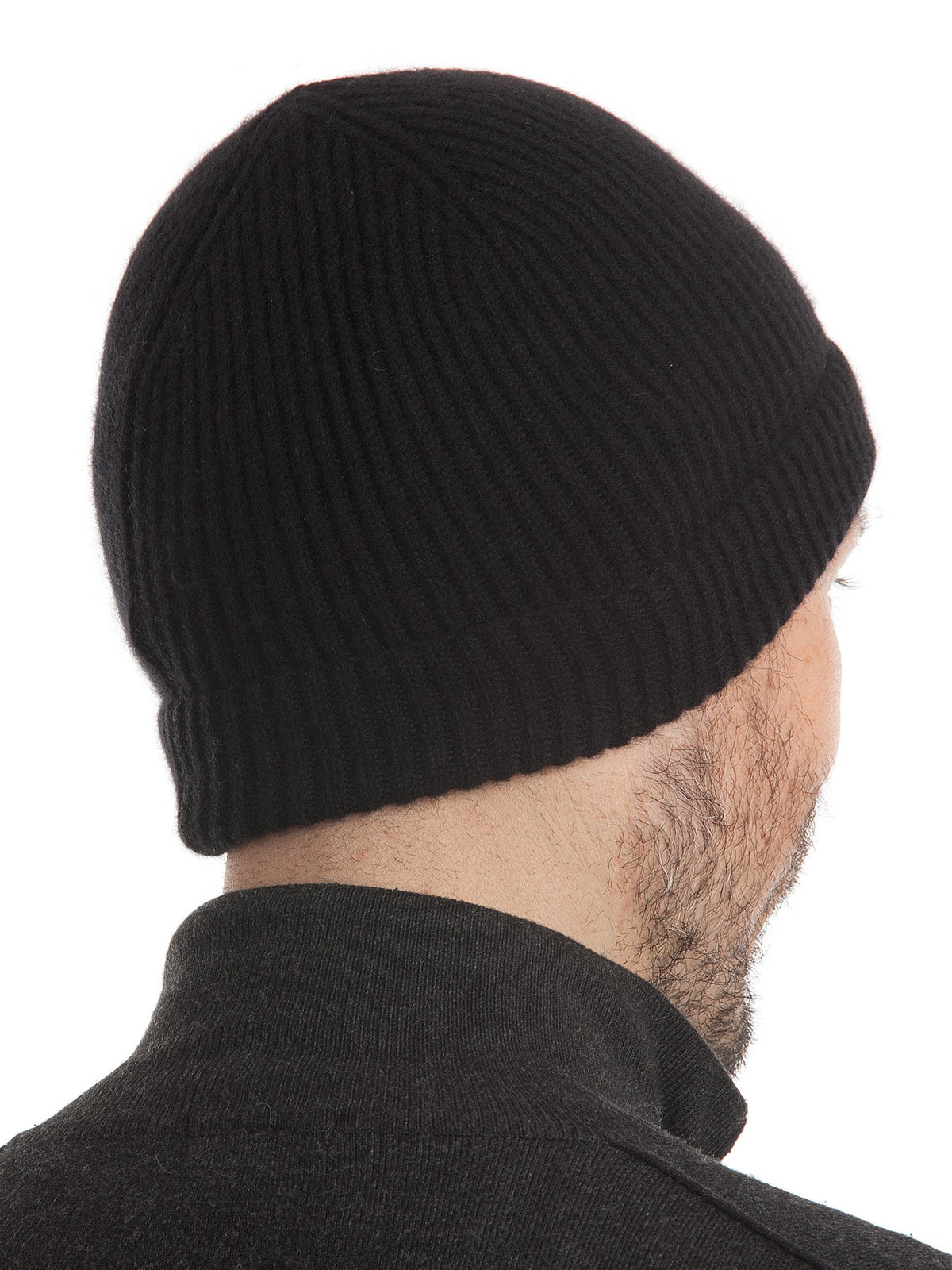 Bonnet homme 100 % cachemire, coloris Noir | Dalle Piane Cashmere