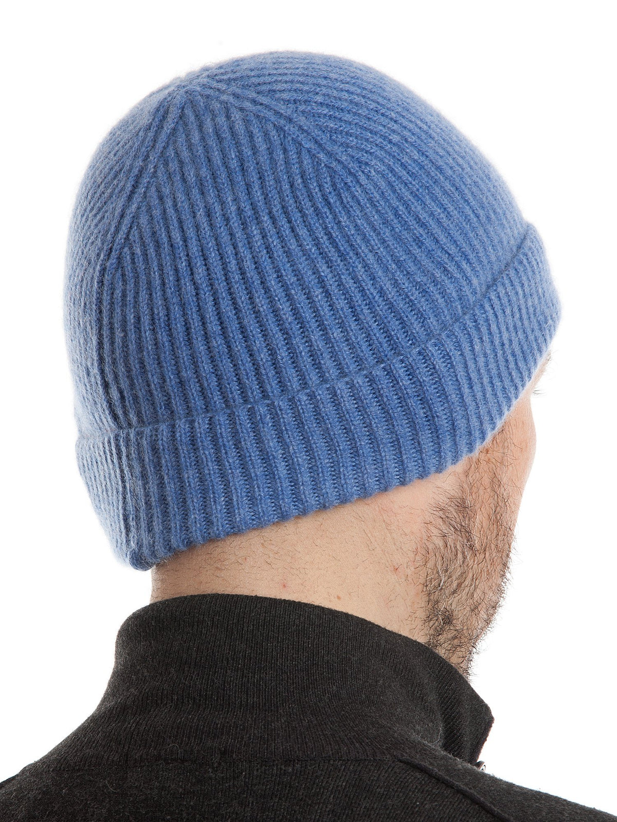 Bonnet homme 100 % cachemire, coloris Azur | Dalle Piane Cashmere