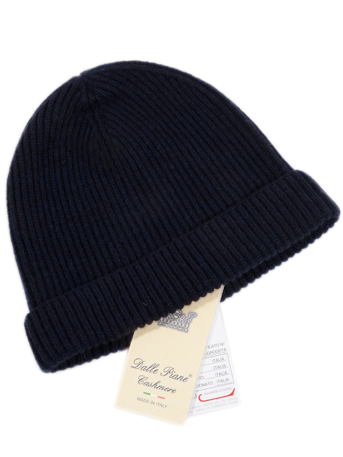 Cappello Uomo 100% Cashmere, colore Blu, vista 2 | Dalle Piane Cashmere