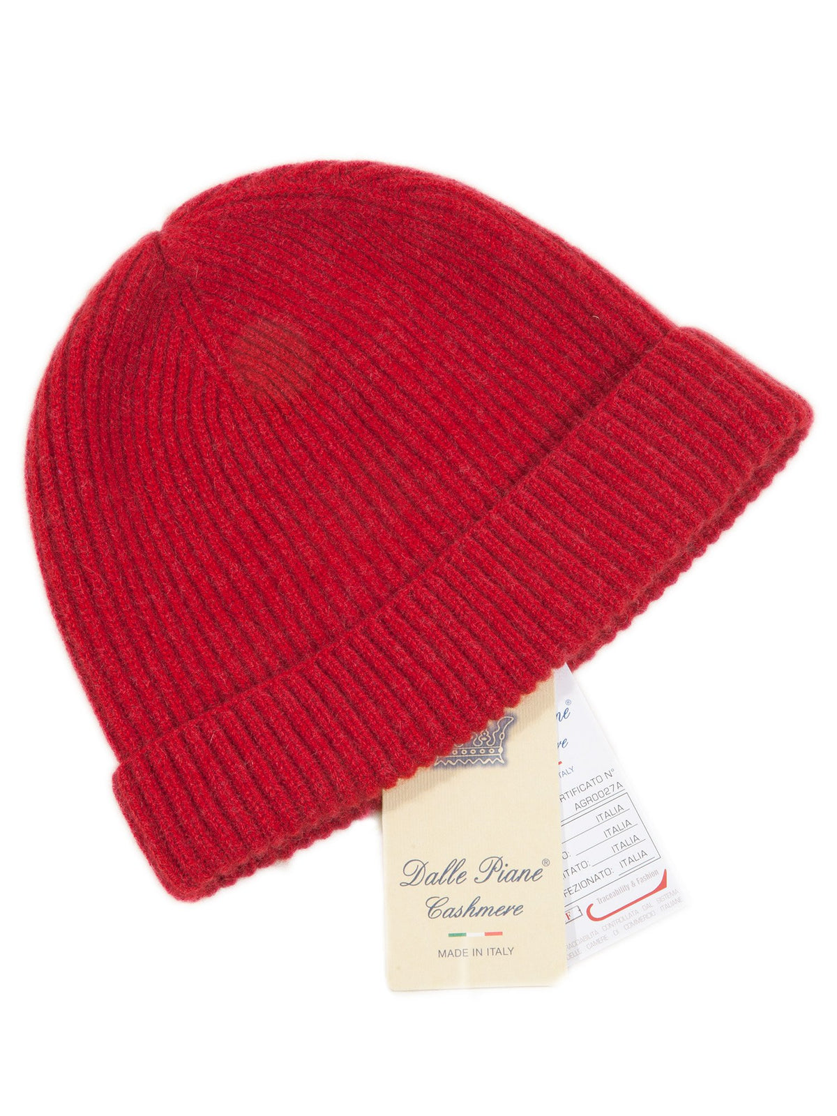 Bonnet homme 100 % cachemire, coloris Rouge, vue 2 | Dalle Piane Cashmere
