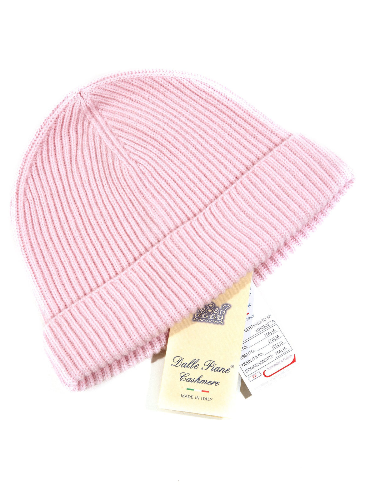 Bonnet homme 100 % cachemire, coloris Rose, vue 2 | Dalle Piane Cashmere