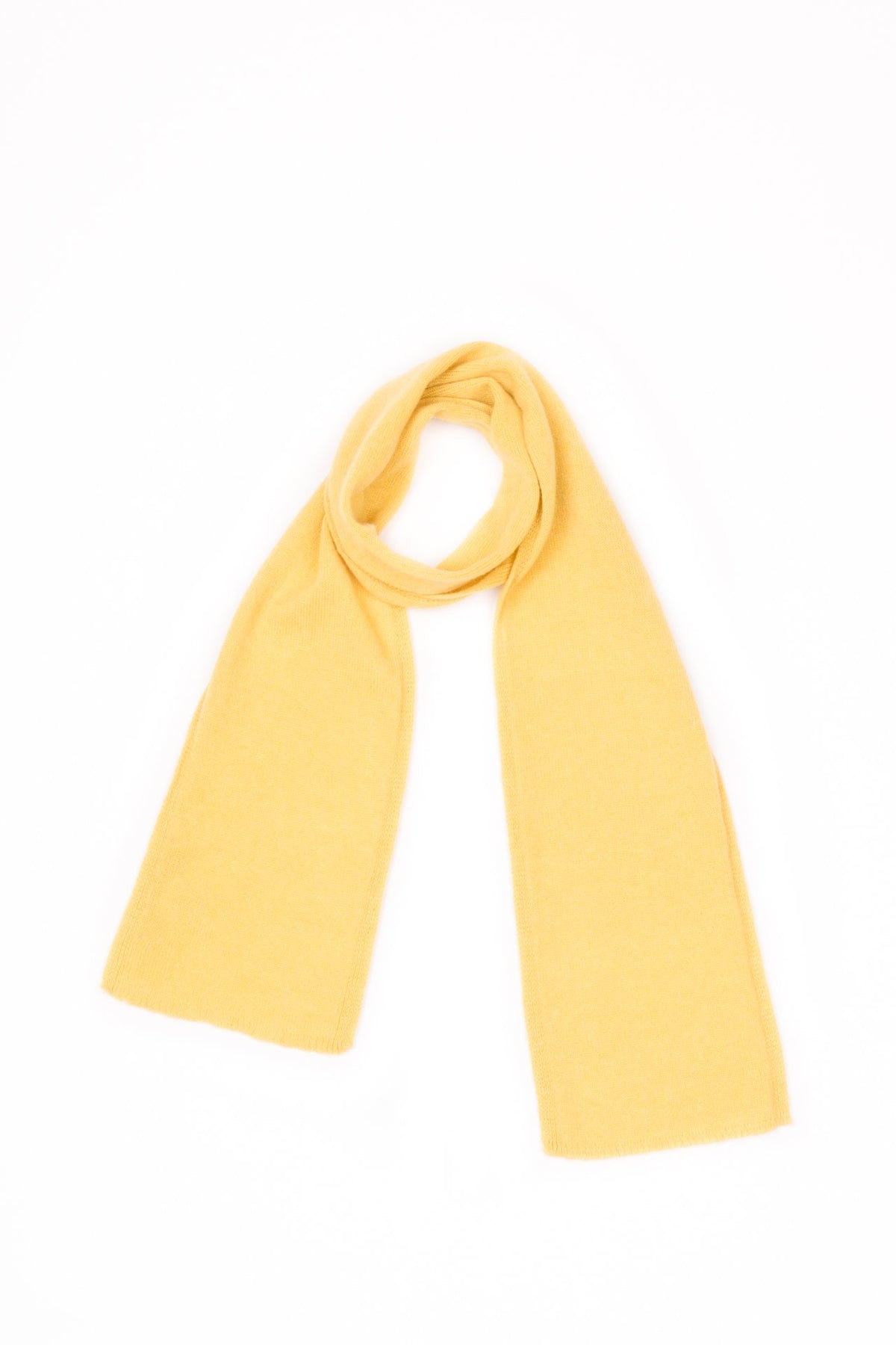 Écharpe enfant 100 % cachemire, coloris Jaune | Dalle Piane Cashmere