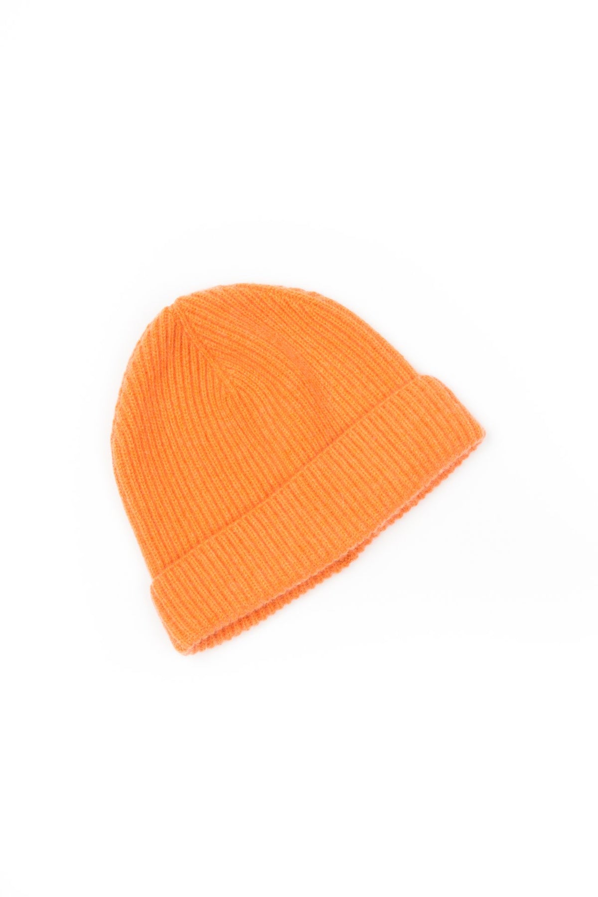 Bonnet femme 100 % cachemire, coloris Orange, vue 2 | Dalle Piane Cashmere