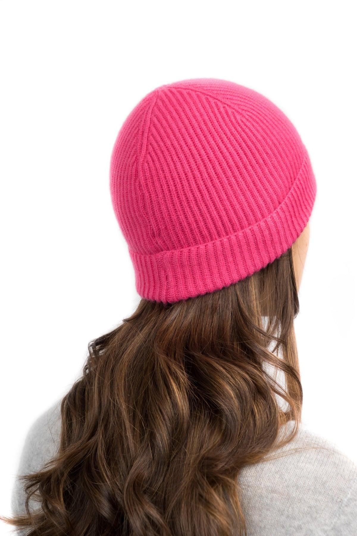 Bonnet femme 100 % cachemire, coloris Fuchsia | Dalle Piane Cashmere