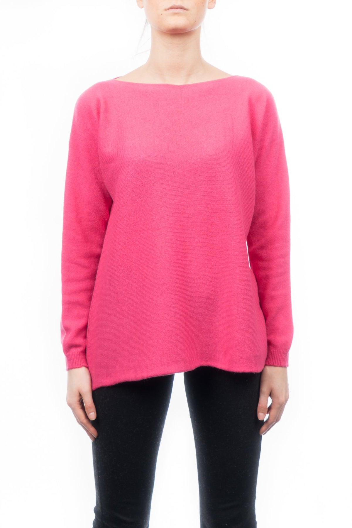 Maxi-pull femme 100 % cachemire, coloris Fuchsia | Dalle Piane Cashmere