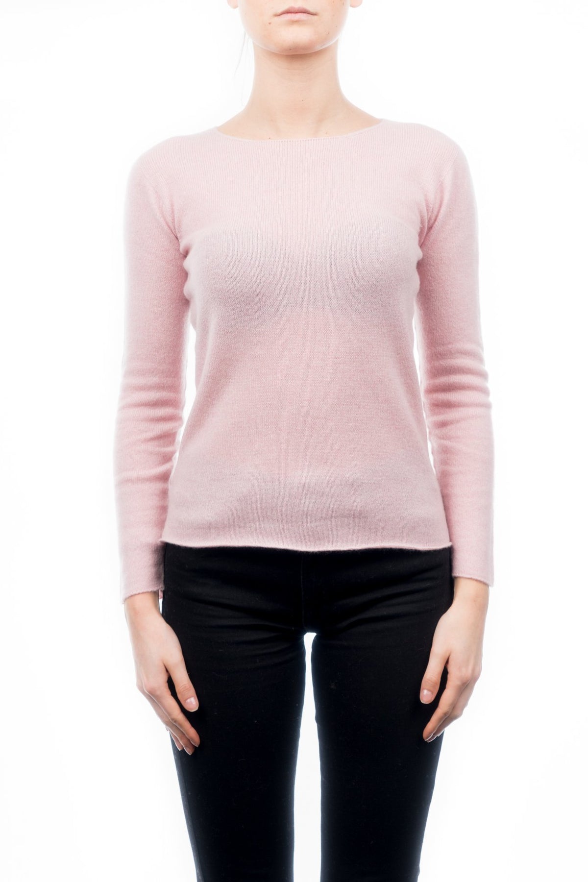 Pull col rond femme 100 % cachemire, coloris Crème, vue 4 | Dalle Piane Cashmere