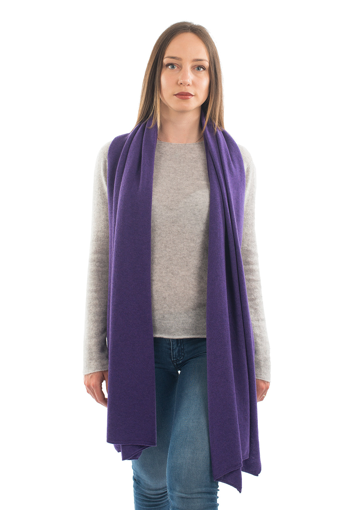 Étole femme mélange cachemire, coloris Violet | Dalle Piane Cashmere