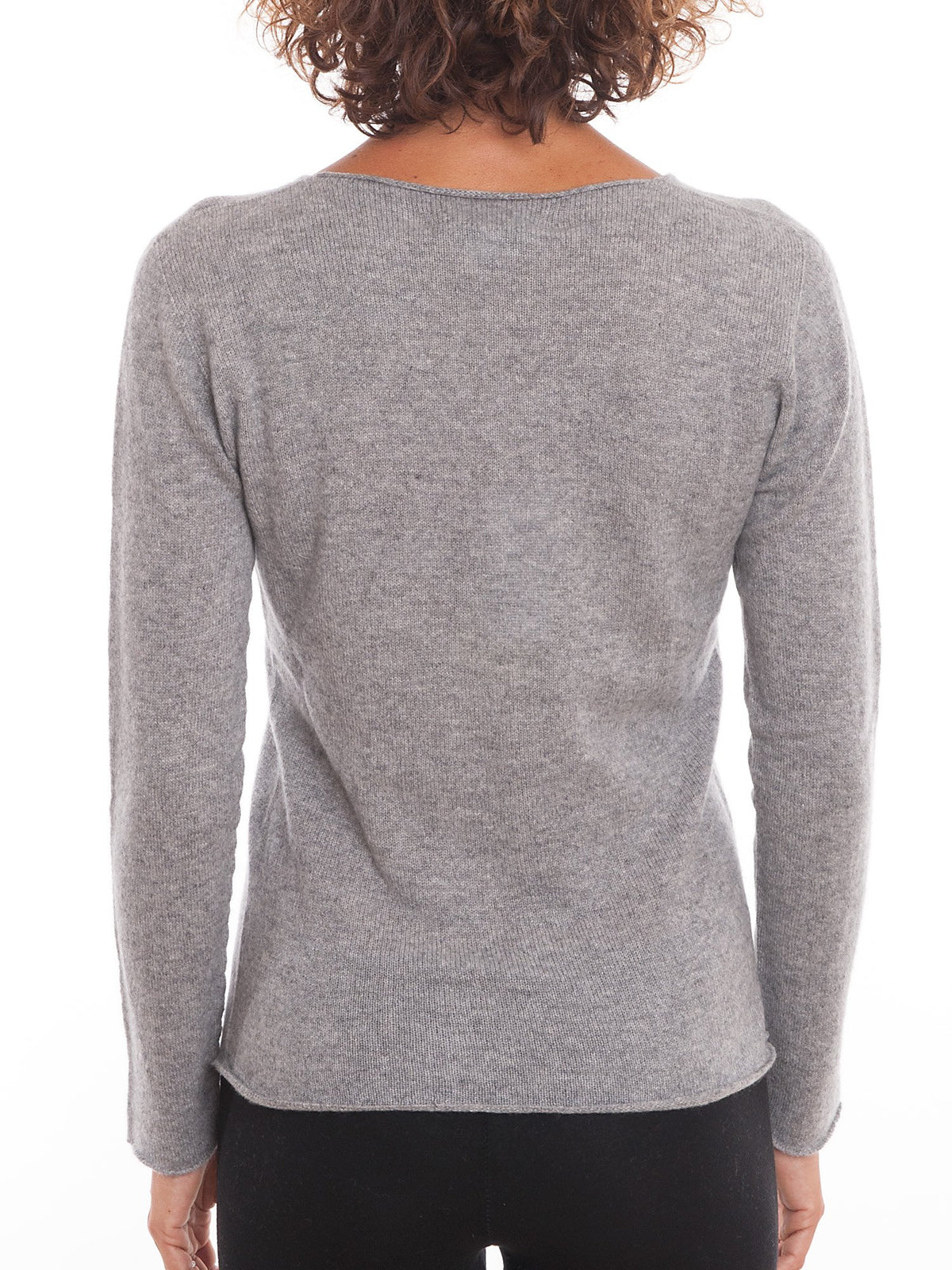 Cardigan con bottoni 100% Cashmere, colore Grigio, vista 4 | Dalle Piane Cashmere