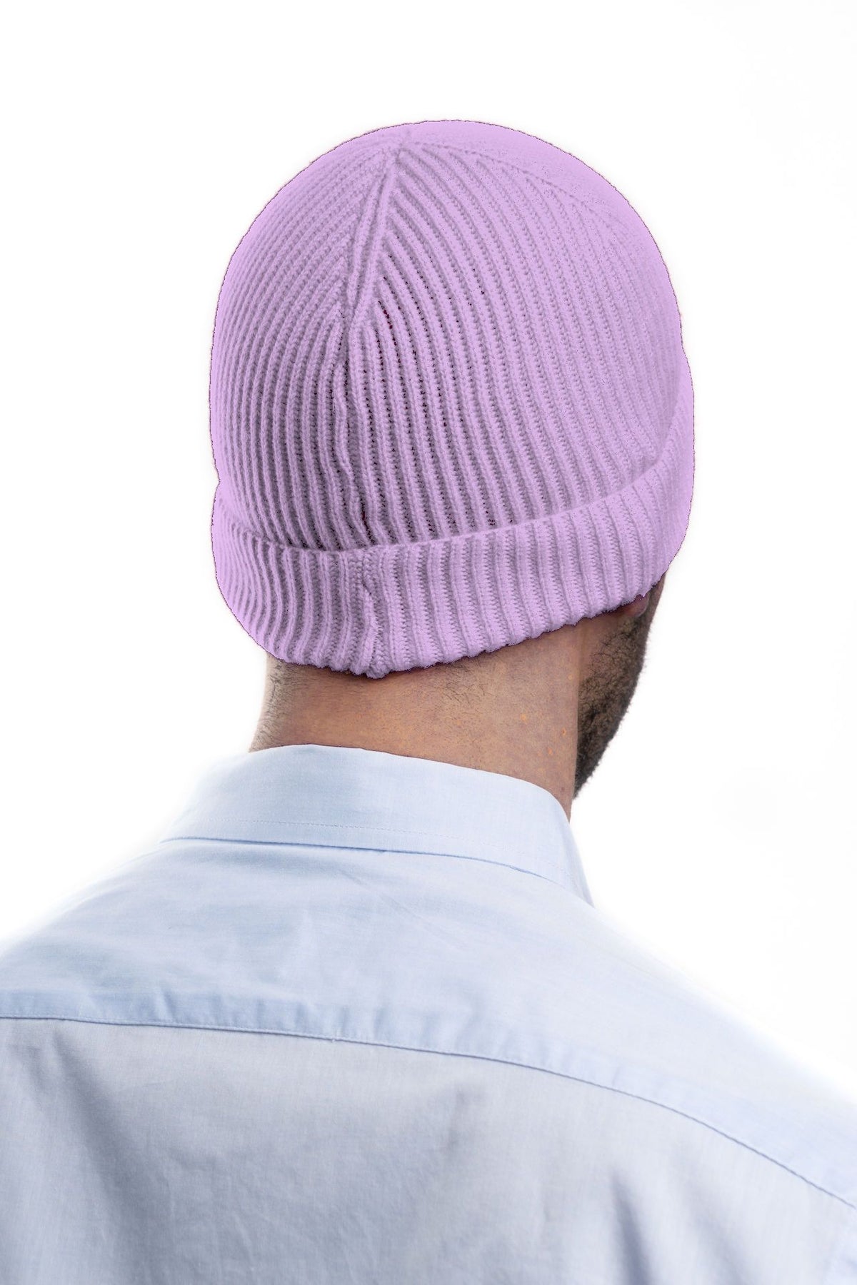 Bonnet homme 100 % cachemire, coloris Lilas | Dalle Piane Cashmere