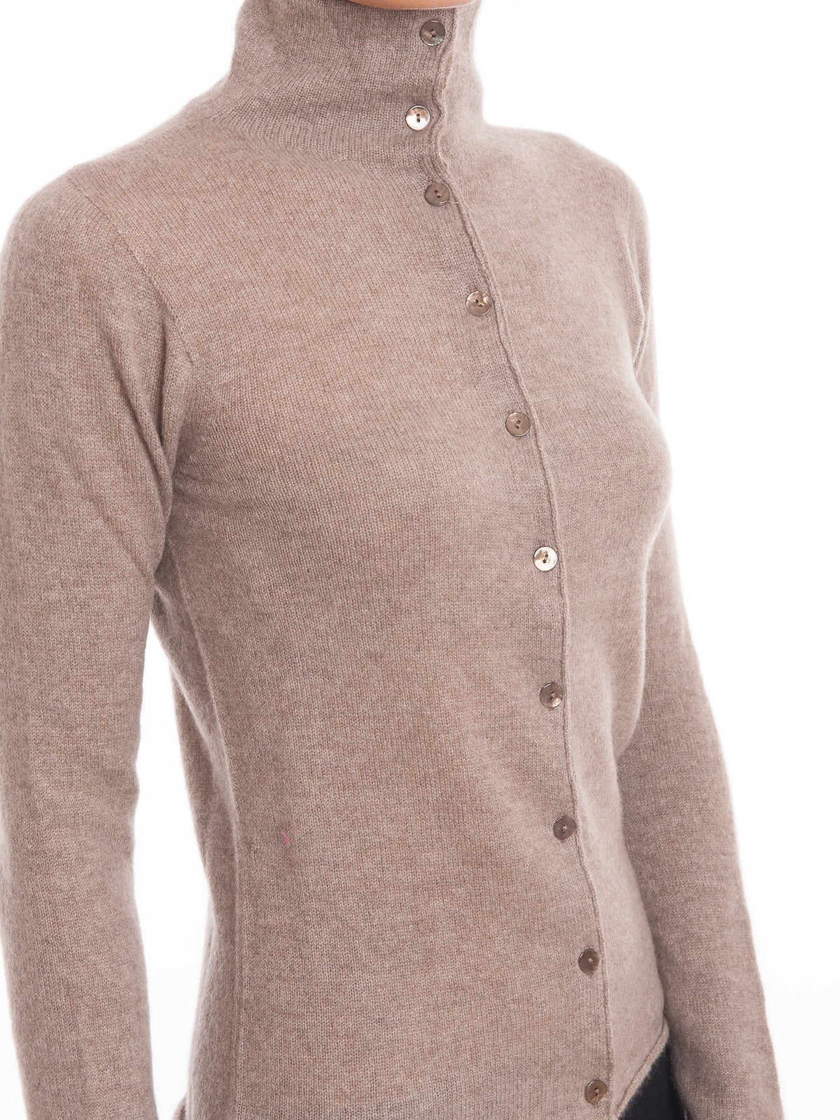 Blouson en maille femme 100 % cachemire, coloris Vison, vue 2 | Dalle Piane Cashmere