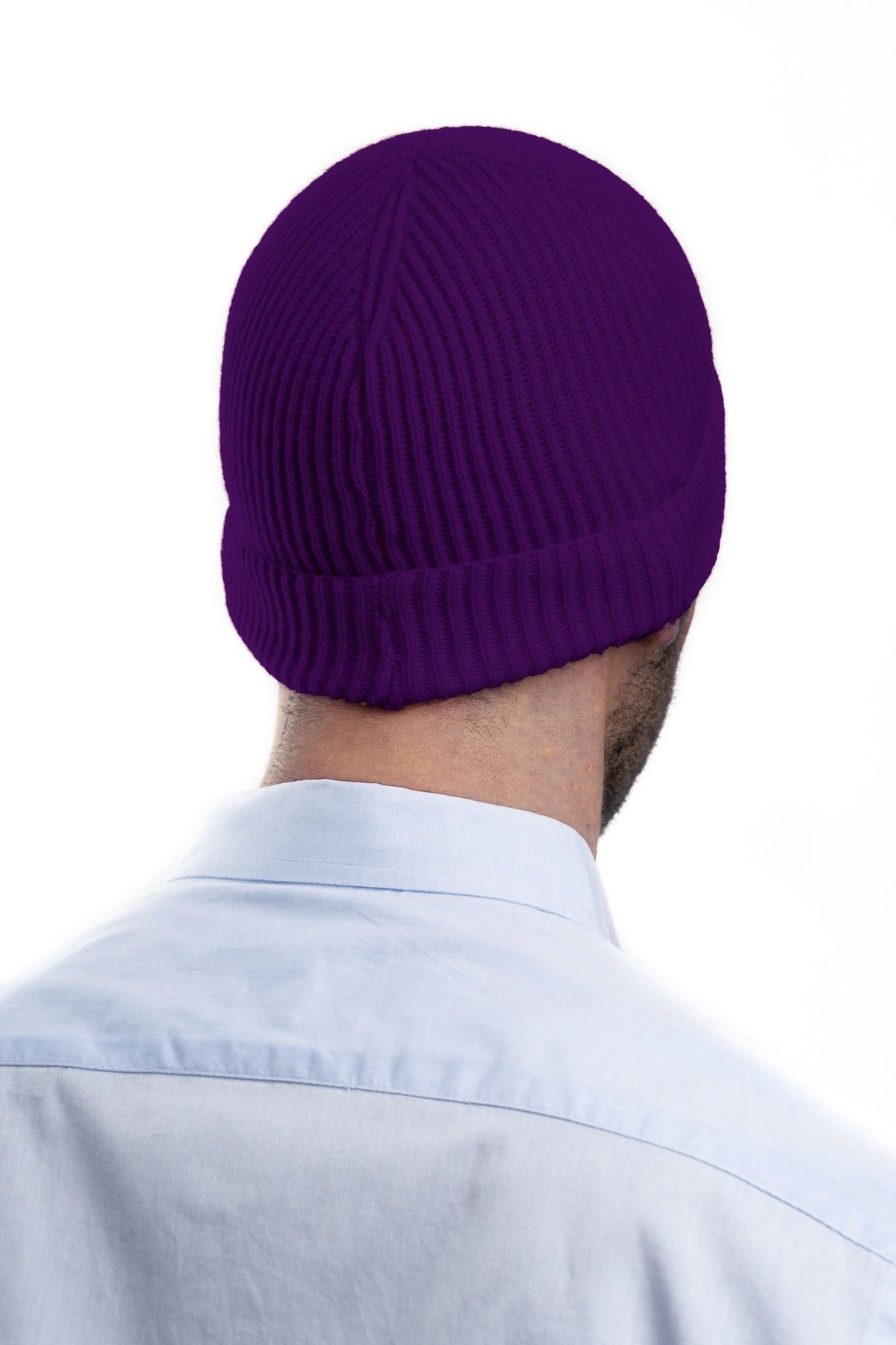 Bonnet homme 100 % cachemire, coloris Violet | Dalle Piane Cashmere