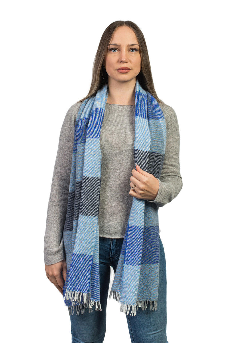 Sciarpa a quadri misto cashmere | Dalle Piane Cashmere