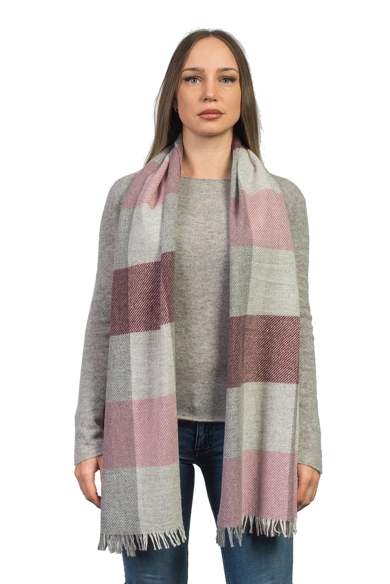 Sciarpa a quadri misto cashmere | Dalle Piane Cashmere