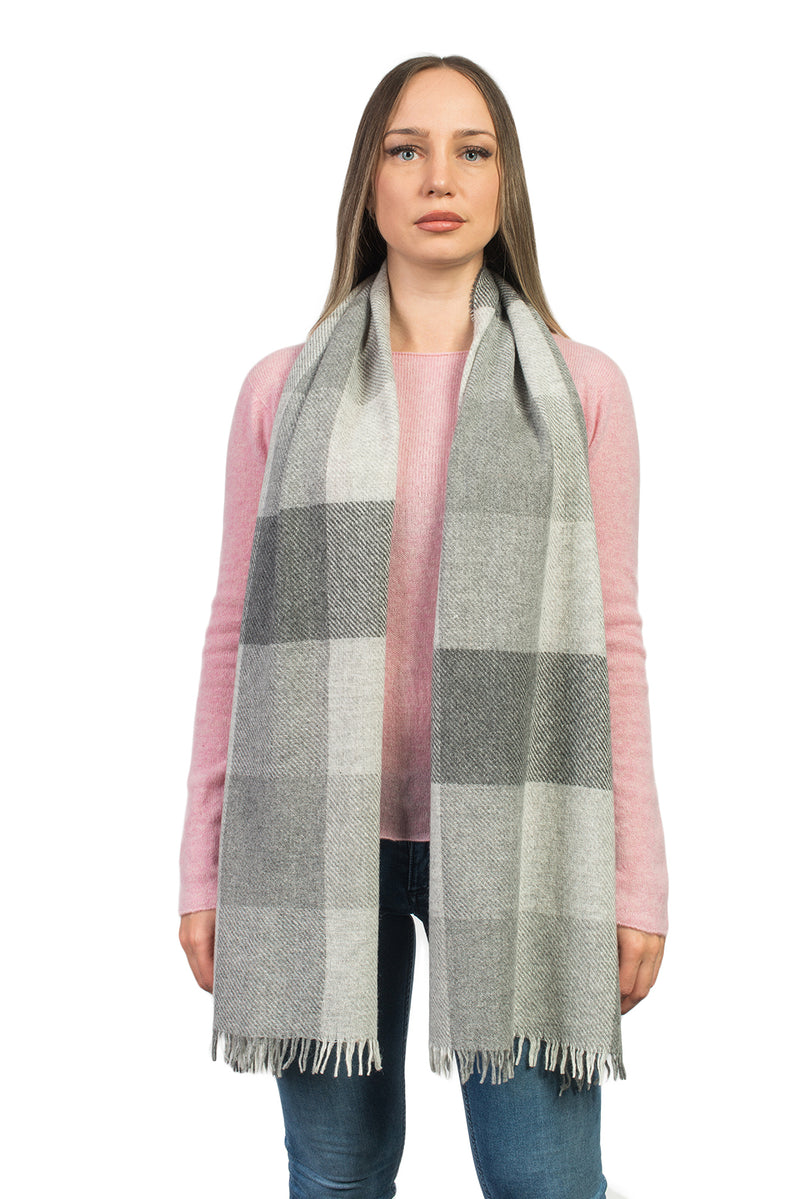 Sciarpa a quadri misto cashmere | Dalle Piane Cashmere
